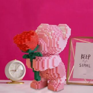 Building Blocks Cute Bear Flower Puzzle Toy